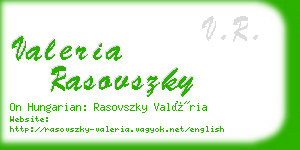 valeria rasovszky business card